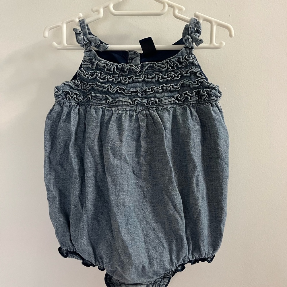 Blue Denim Baby Romper